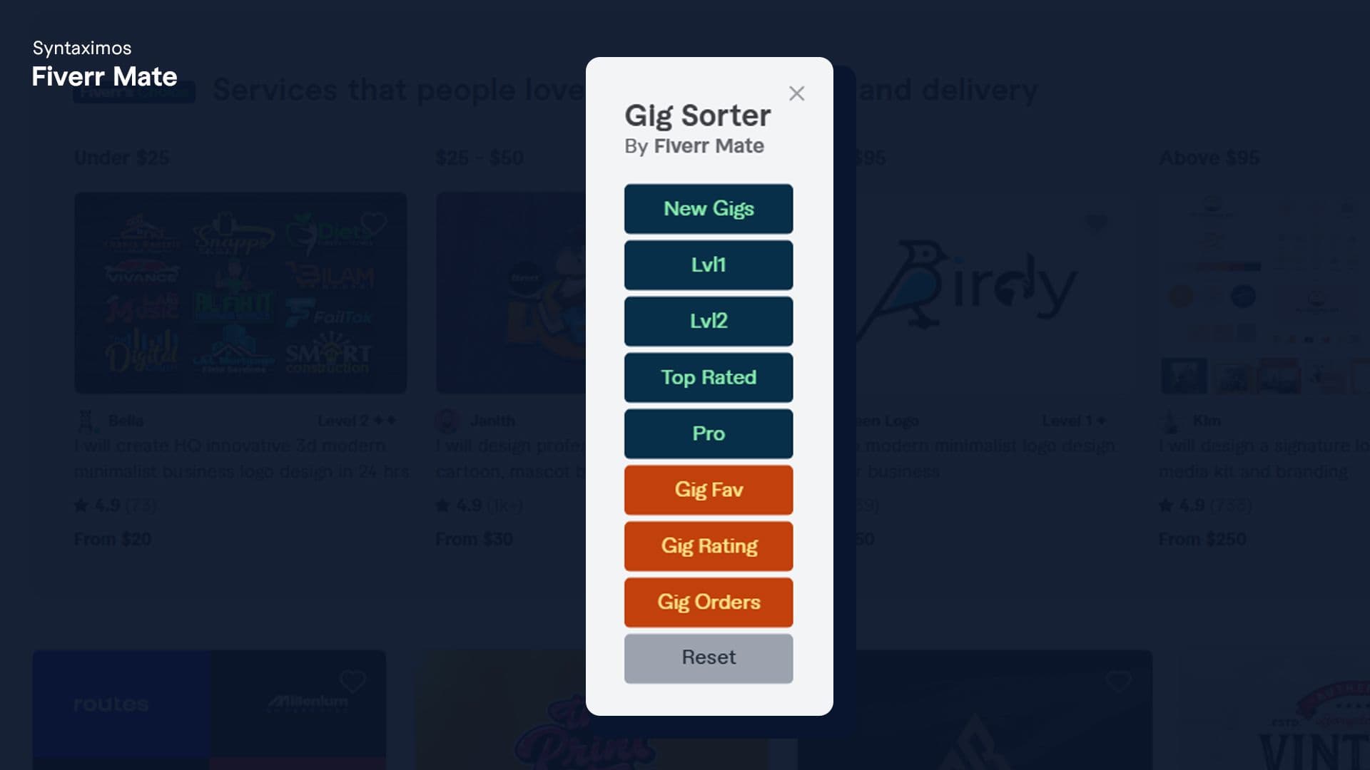 Fiverr Gig Sorter