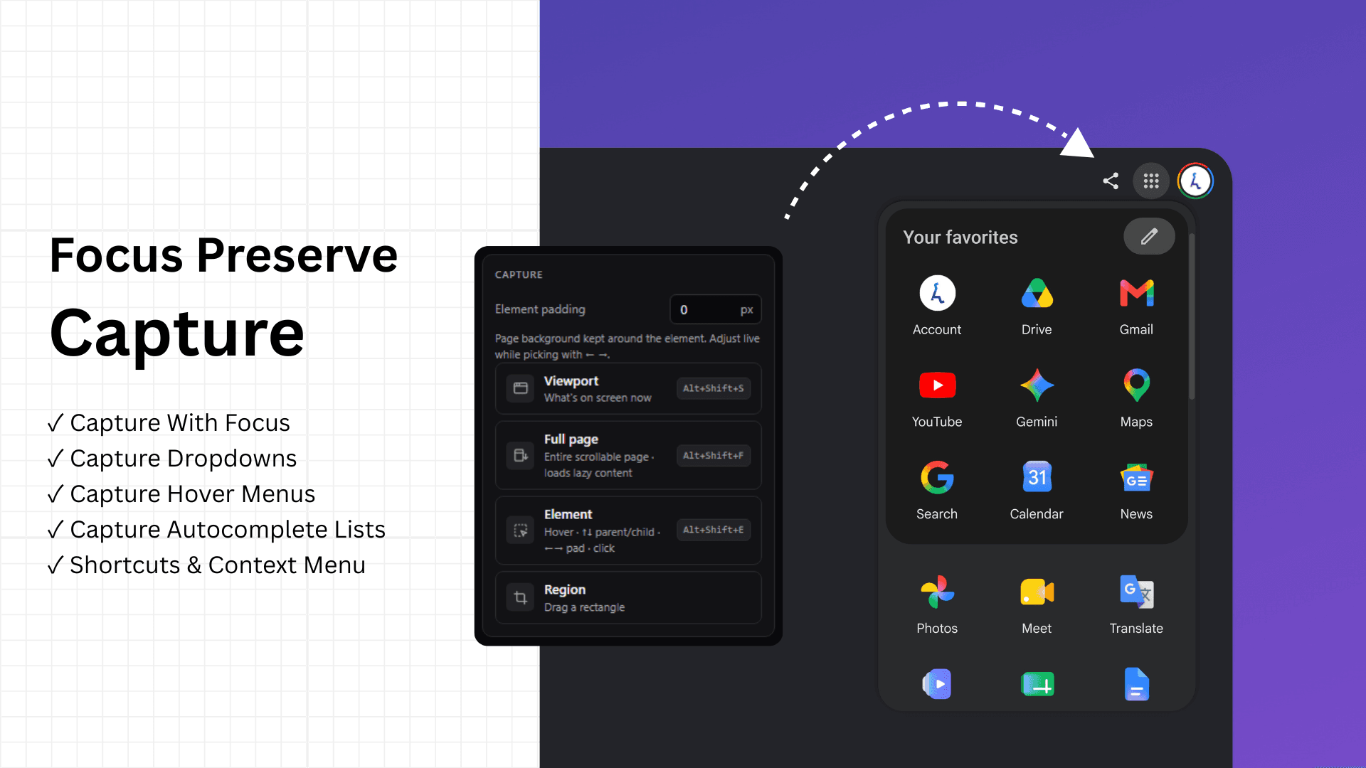 Focus-Preserving Shortcuts